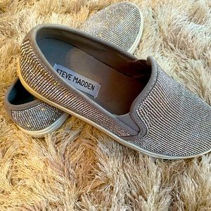 Rhinestone Steve Madden slip-on sneakers
